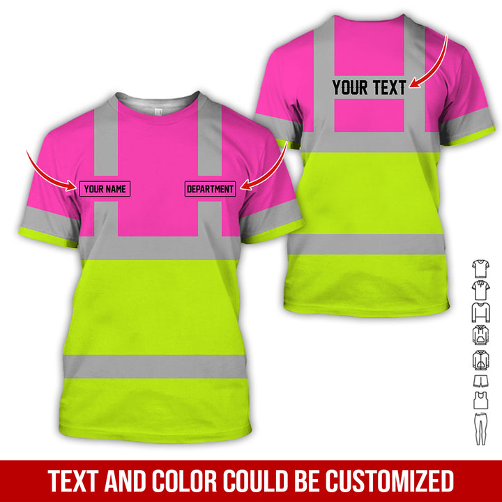 Pesonalized Name And Department Heavy Equipment All Over Printed Clothes GH798