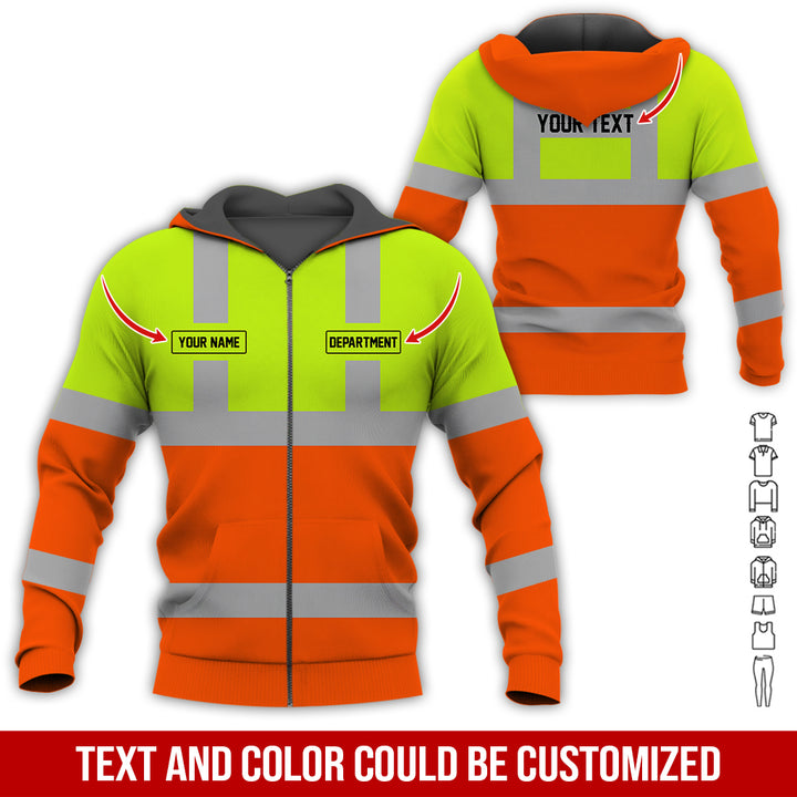 Pesonalized Name And Department Heavy Equipment All Over Printed Clothes GH798