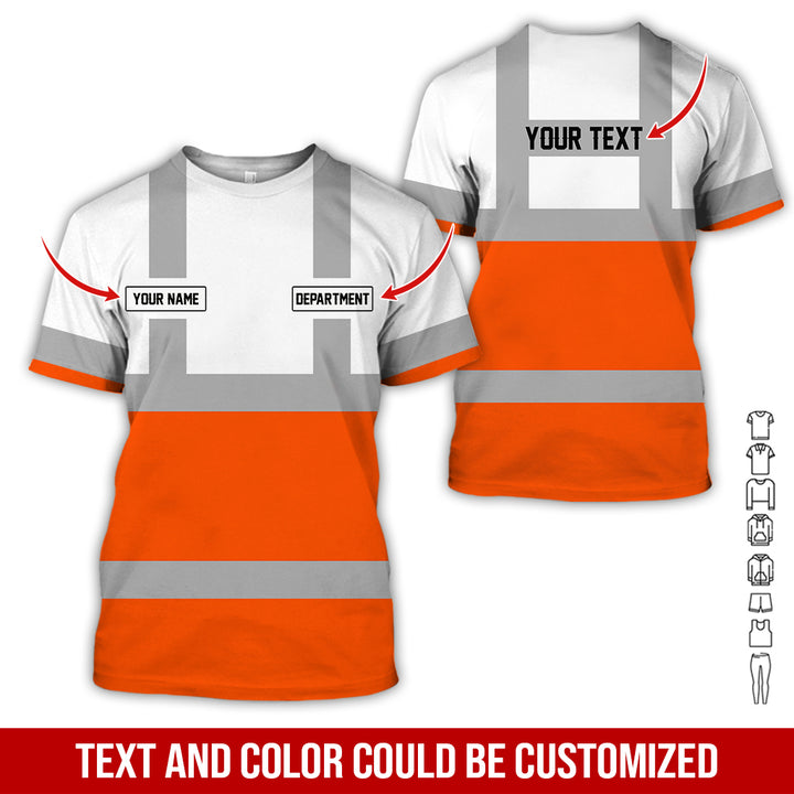 Pesonalized Name And Department Heavy Equipment All Over Printed Clothes GH798