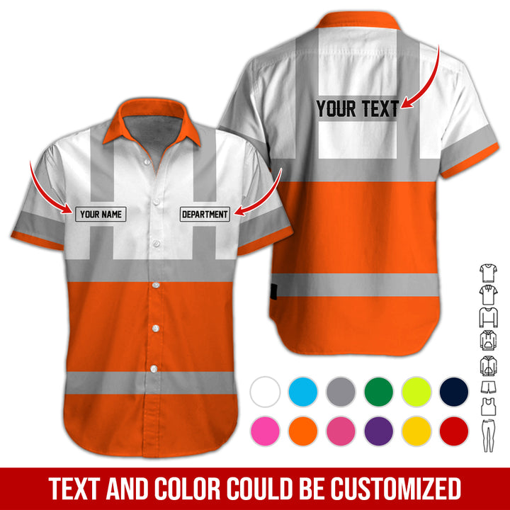Pesonalized Name And Department Heavy Equipment All Over Printed Clothes GH798