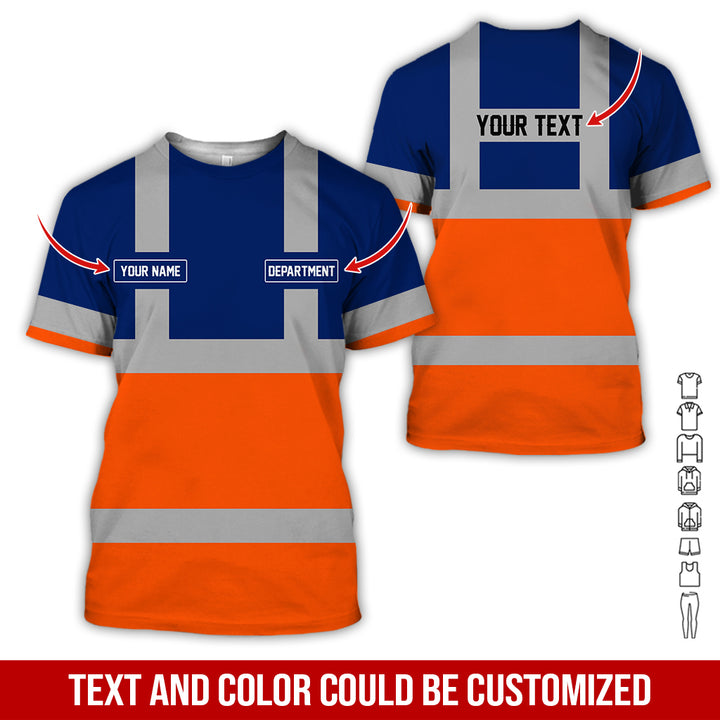 Pesonalized Name And Department Heavy Equipment All Over Printed Clothes GH798