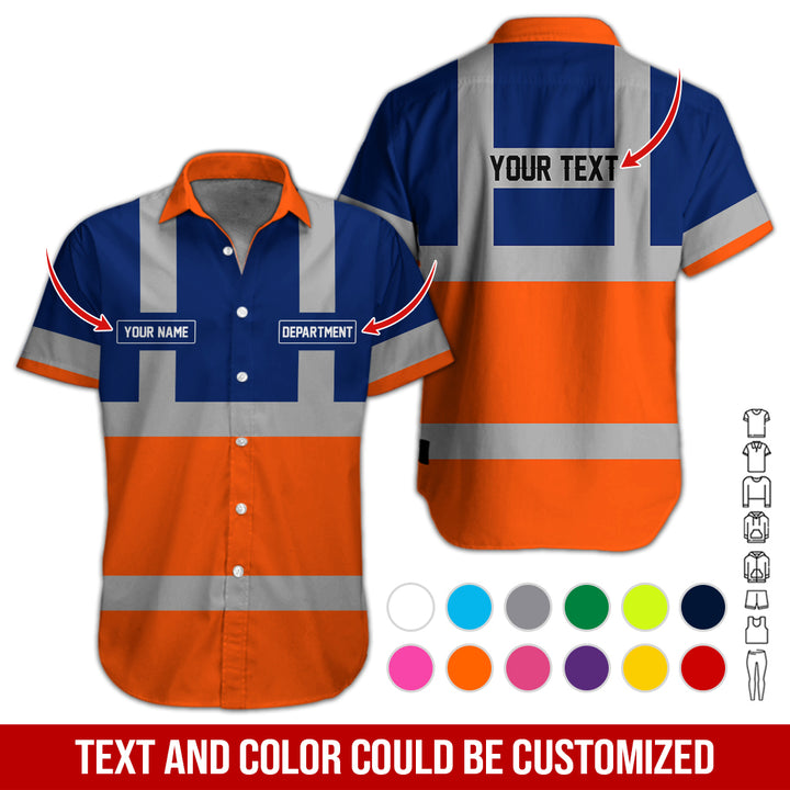 Pesonalized Name And Department Heavy Equipment All Over Printed Clothes GH798