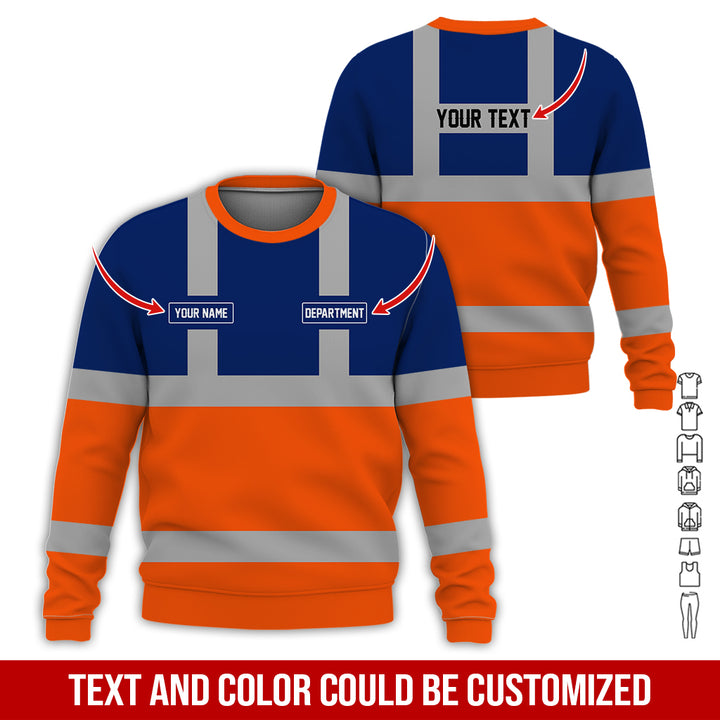 Pesonalized Name And Department Heavy Equipment All Over Printed Clothes GH798