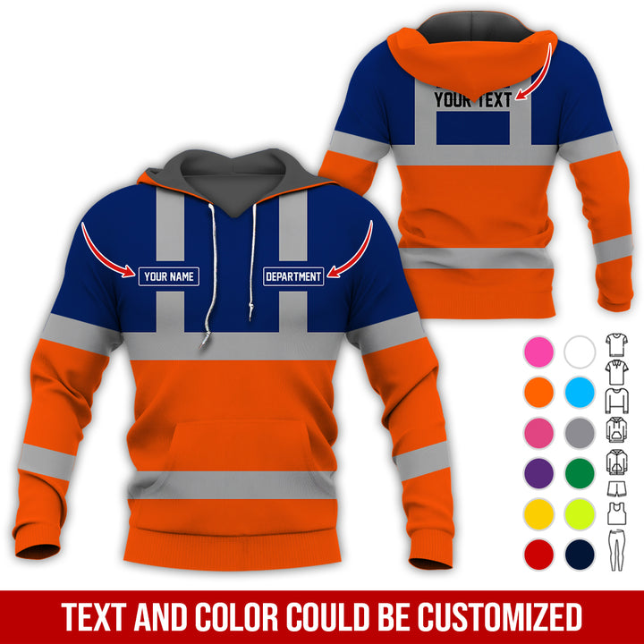 Pesonalized Name And Department Heavy Equipment All Over Printed Clothes GH798