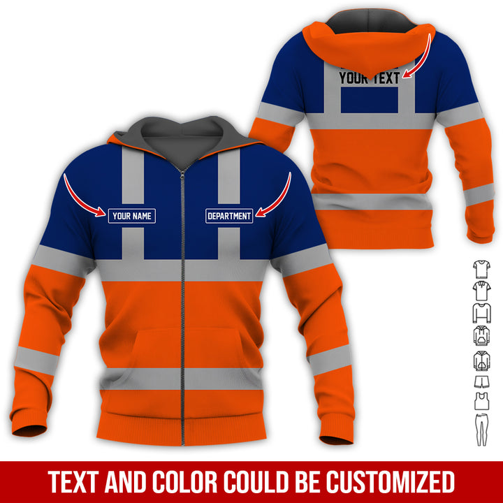 Pesonalized Name And Department Heavy Equipment All Over Printed Clothes GH798