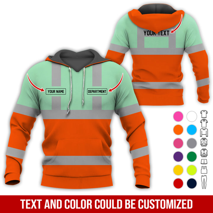 Pesonalized Name And Department Heavy Equipment All Over Printed Clothes GH798