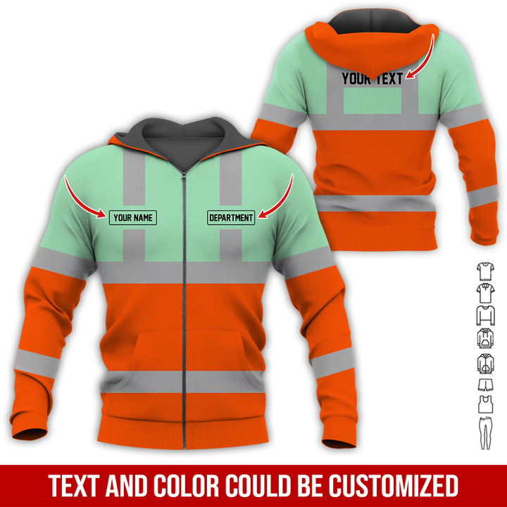 Pesonalized Name And Department Heavy Equipment All Over Printed Clothes GH798