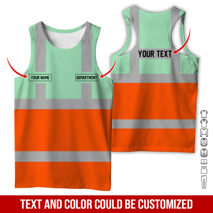 Pesonalized Name And Department Heavy Equipment All Over Printed Clothes GH798