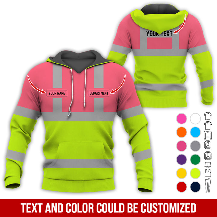 Pesonalized Name And Department Heavy Equipment All Over Printed Clothes GH798