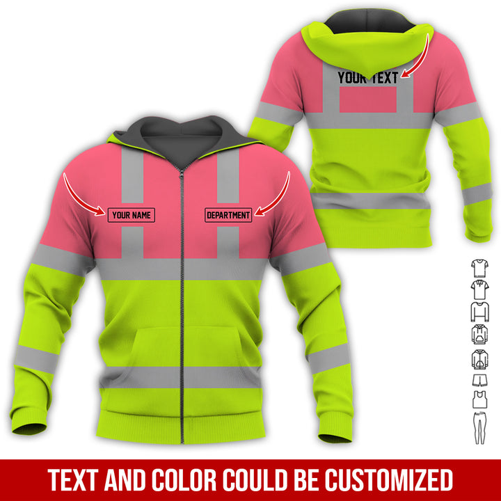 Pesonalized Name And Department Heavy Equipment All Over Printed Clothes GH798