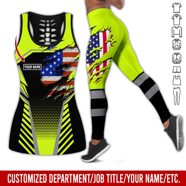 Personalized Name And Flag Workwear Style All Over Printed Clothes ND685