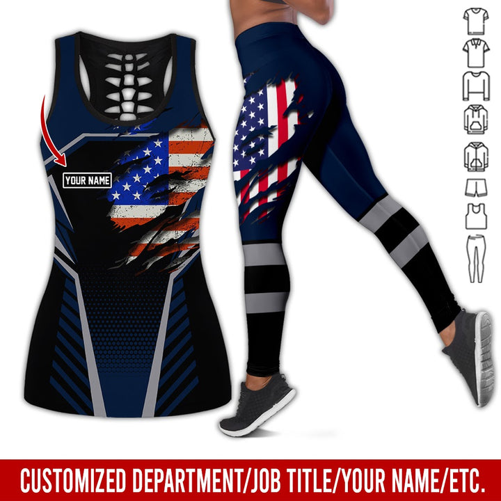 Personalized Name And Flag Workwear Style All Over Printed Clothes ND685