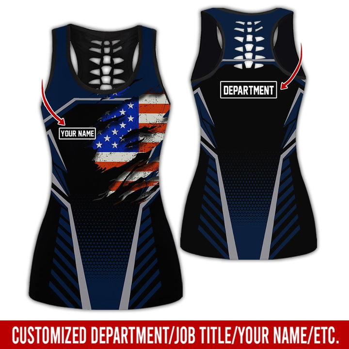 Personalized Name And Flag Workwear Style All Over Printed Clothes ND685