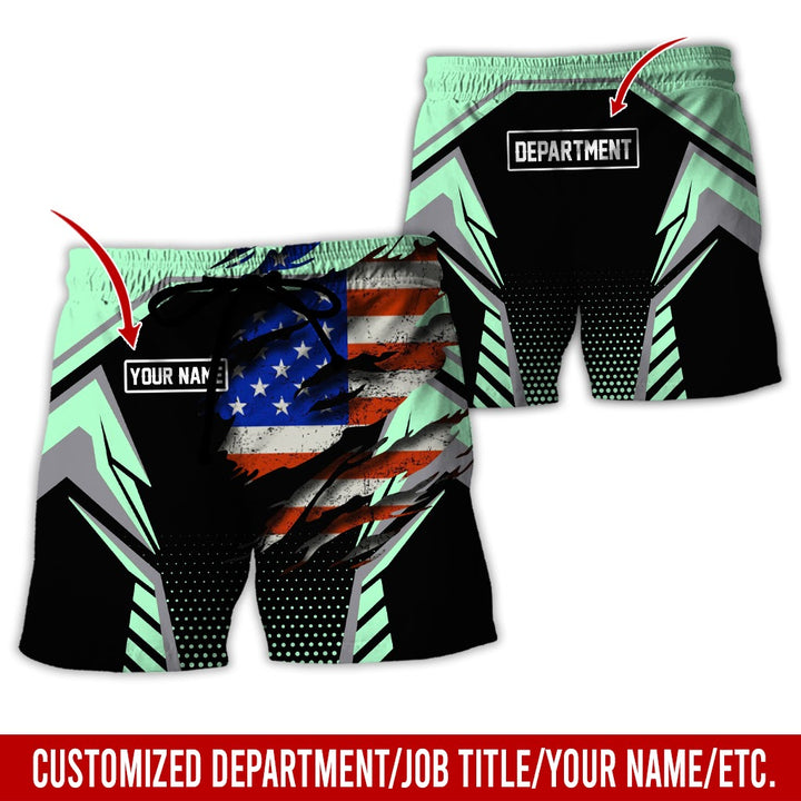 Personalized Name And Flag Workwear Style All Over Printed Clothes ND685