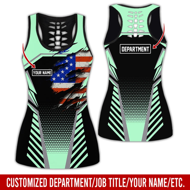 Personalized Name And Flag Workwear Style All Over Printed Clothes ND685
