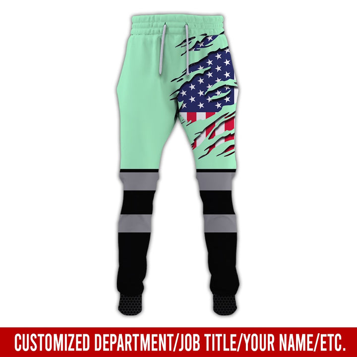Personalized Name And Flag Workwear Style All Over Printed Clothes ND685