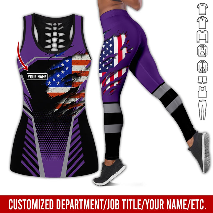 Personalized Name And Flag Workwear Style All Over Printed Clothes ND685