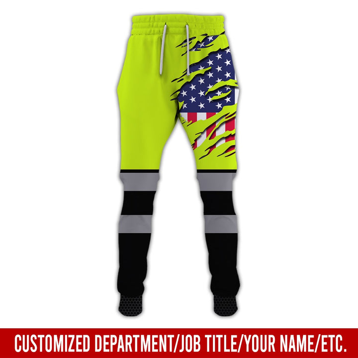 Personalized Name And Flag Workwear Style All Over Printed Clothes ND685