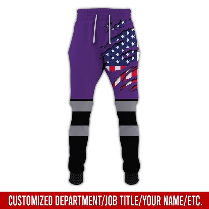 Personalized Name And Flag Workwear Style All Over Printed Clothes ND685