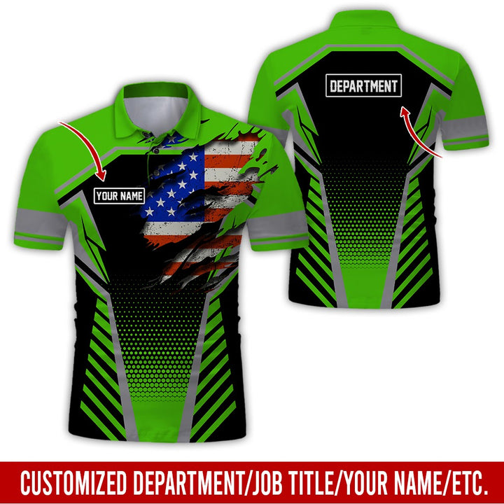 Personalized Name And Flag Workwear Style All Over Printed Clothes ND685