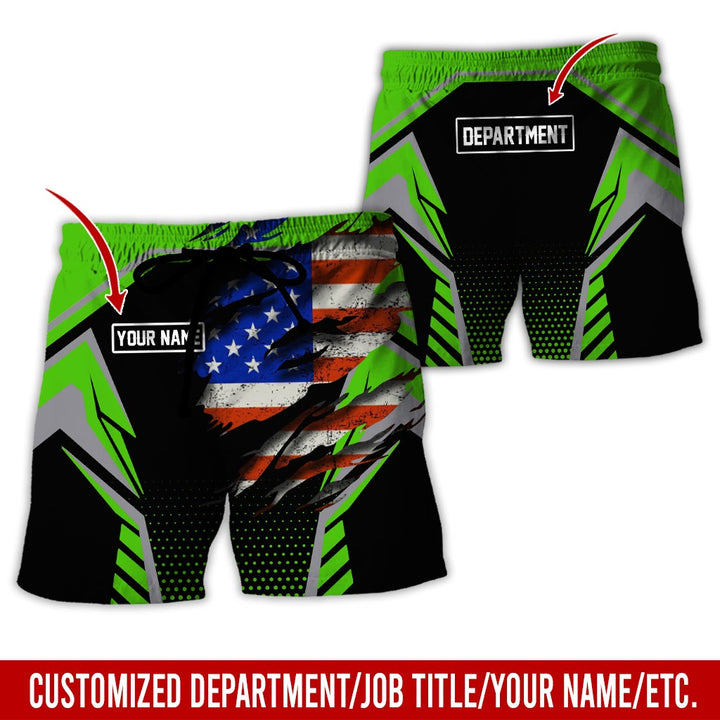 Personalized Name And Flag Workwear Style All Over Printed Clothes ND685