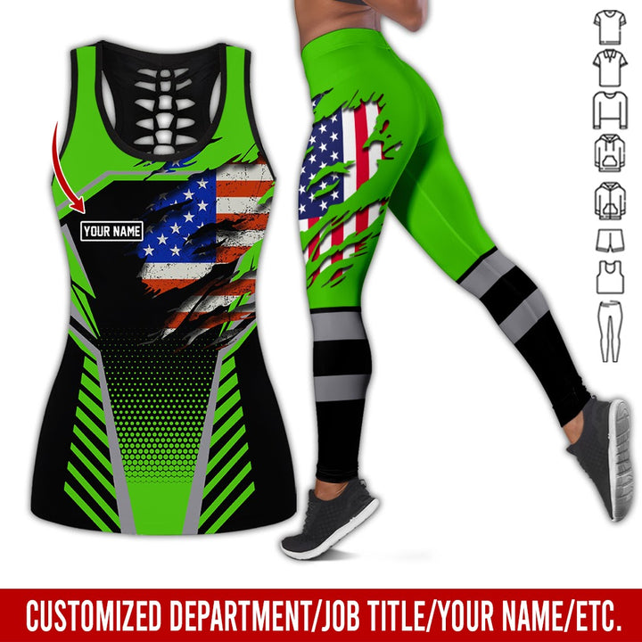 Personalized Name And Flag Workwear Style All Over Printed Clothes ND685