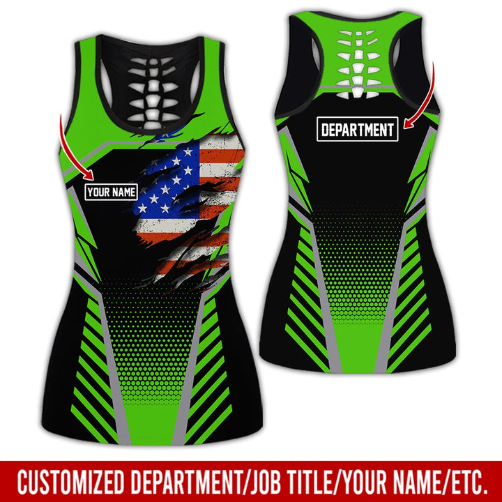 Personalized Name And Flag Workwear Style All Over Printed Clothes ND685