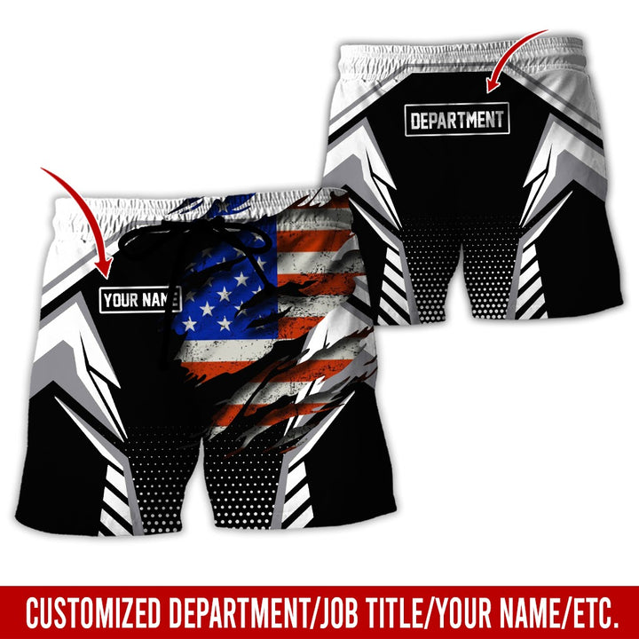 Personalized Name And Flag Workwear Style All Over Printed Clothes ND685