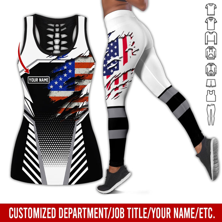 Personalized Name And Flag Workwear Style All Over Printed Clothes ND685