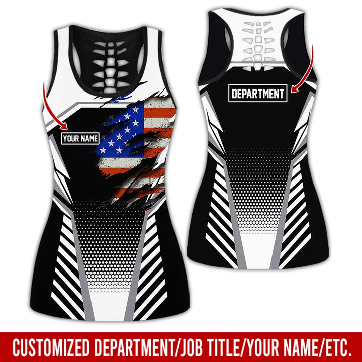 Personalized Name And Flag Workwear Style All Over Printed Clothes ND685