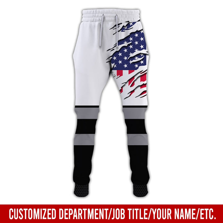 Personalized Name And Flag Workwear Style All Over Printed Clothes ND685