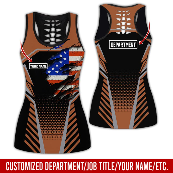 Personalized Name And Flag Workwear Style All Over Printed Clothes ND685