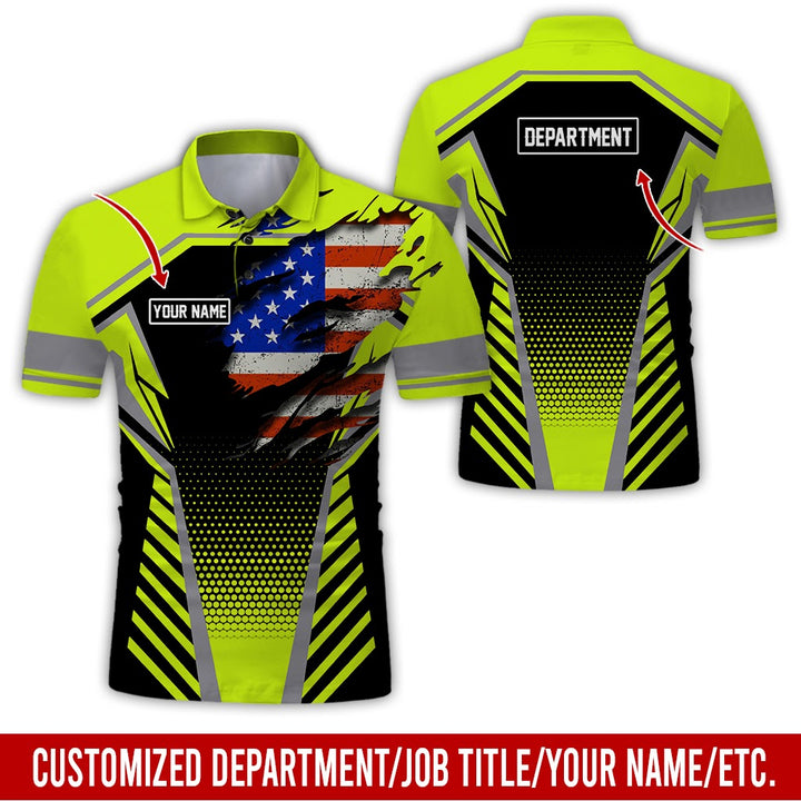 Personalized Name And Flag Workwear Style All Over Printed Clothes ND685