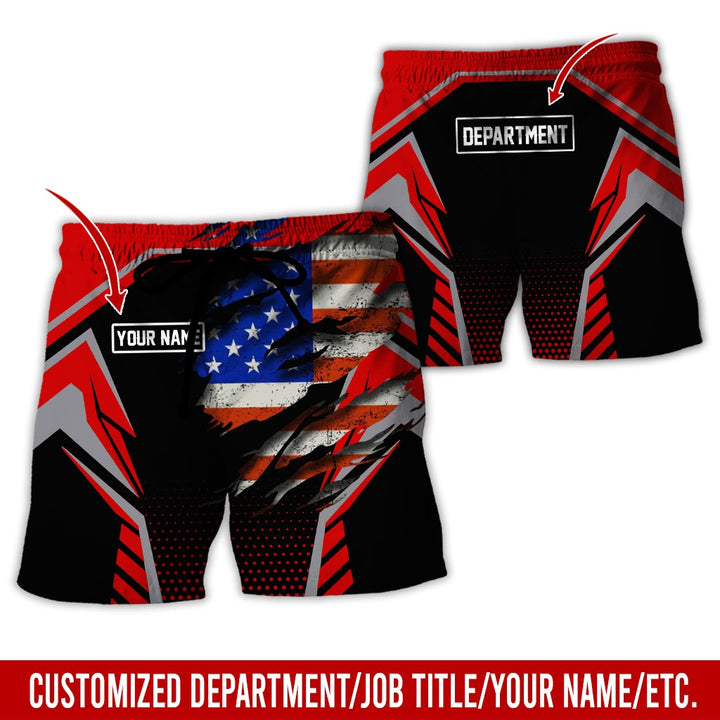 Personalized Name And Flag Workwear Style All Over Printed Clothes ND685