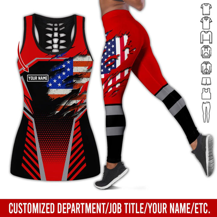 Personalized Name And Flag Workwear Style All Over Printed Clothes ND685