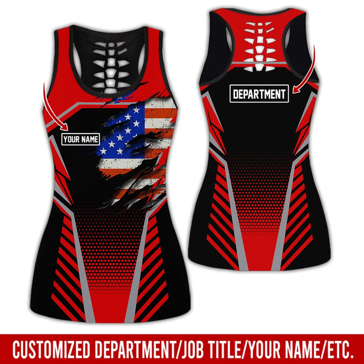Personalized Name And Flag Workwear Style All Over Printed Clothes ND685