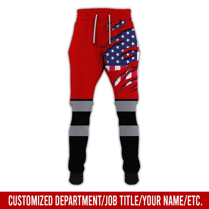 Personalized Name And Flag Workwear Style All Over Printed Clothes ND685
