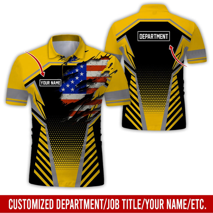 Personalized Name And Flag Workwear Style All Over Printed Clothes ND685