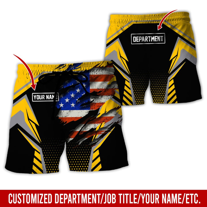 Personalized Name And Flag Workwear Style All Over Printed Clothes ND685