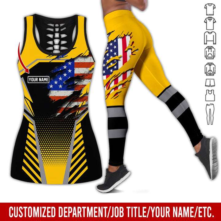 Personalized Name And Flag Workwear Style All Over Printed Clothes ND685