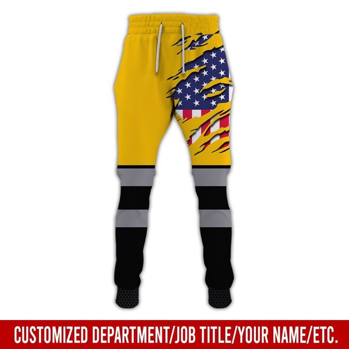 Personalized Name And Flag Workwear Style All Over Printed Clothes ND685