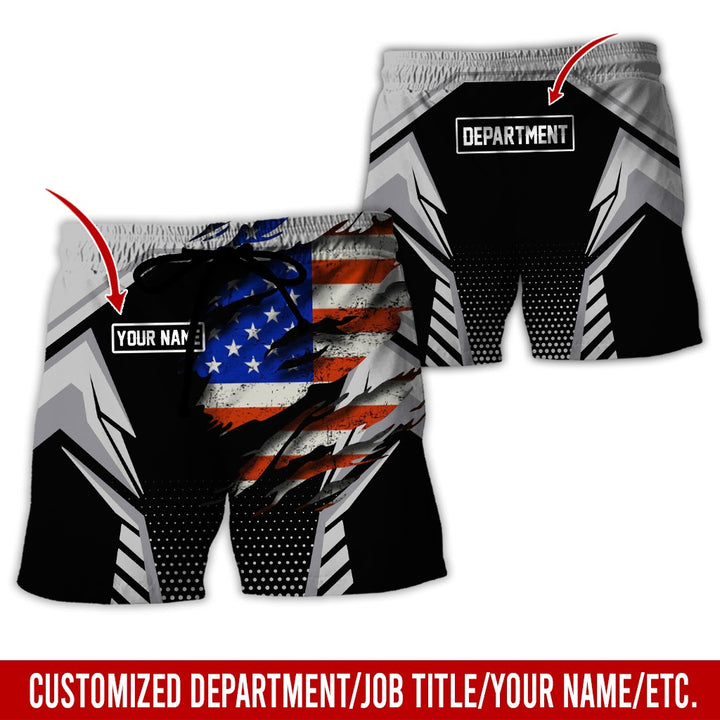Personalized Name And Flag Workwear Style All Over Printed Clothes ND685