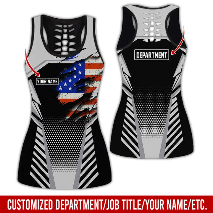 Personalized Name And Flag Workwear Style All Over Printed Clothes ND685