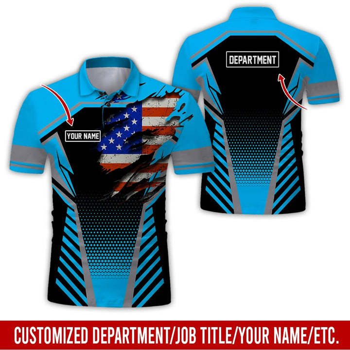 Personalized Name And Flag Workwear Style All Over Printed Clothes ND685