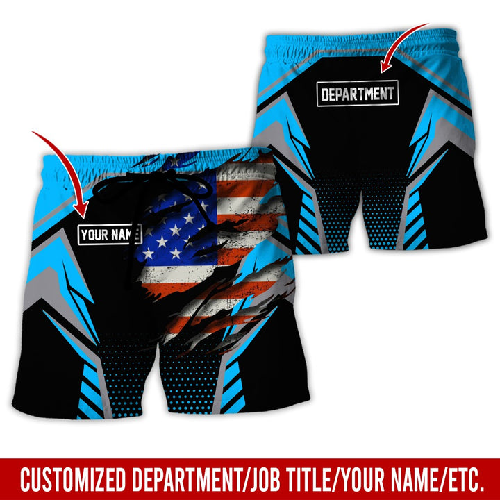 Personalized Name And Flag Workwear Style All Over Printed Clothes ND685