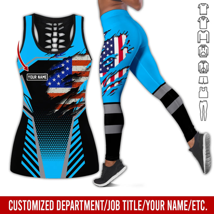 Personalized Name And Flag Workwear Style All Over Printed Clothes ND685