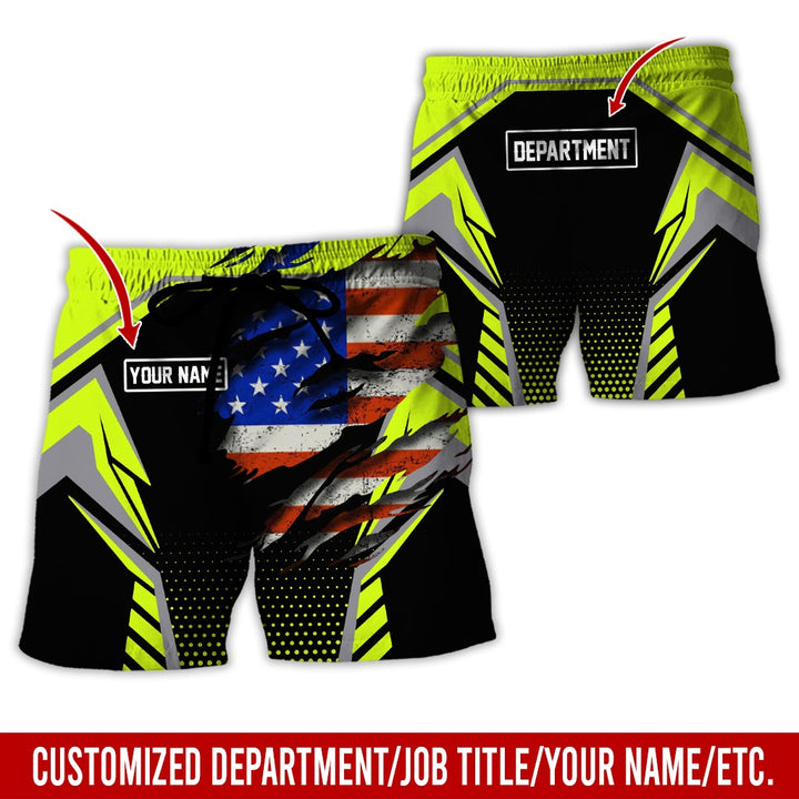 Personalized Name And Flag Workwear Style All Over Printed Clothes ND685