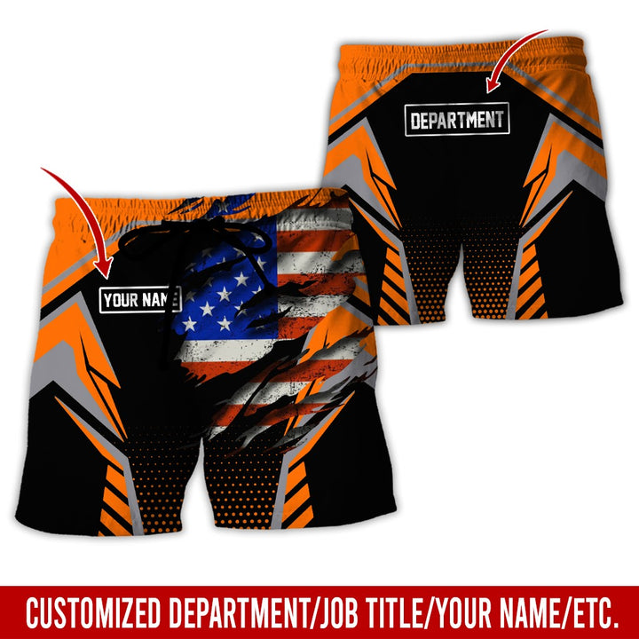 Personalized Name And Flag Workwear Style All Over Printed Clothes ND685