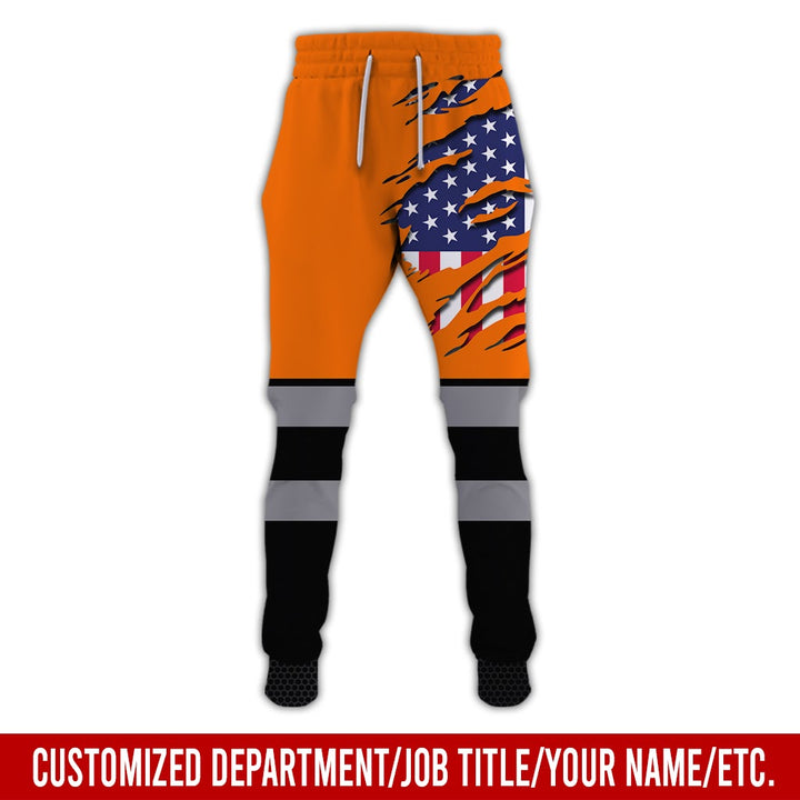 Personalized Name And Flag Workwear Style All Over Printed Clothes ND685