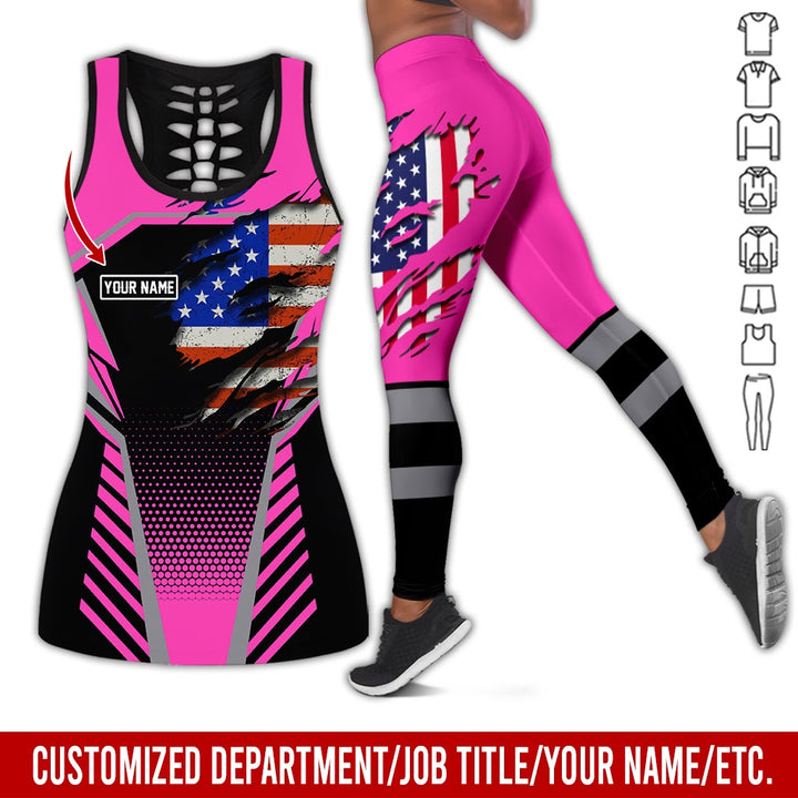 Personalized Name And Flag Workwear Style All Over Printed Clothes ND685